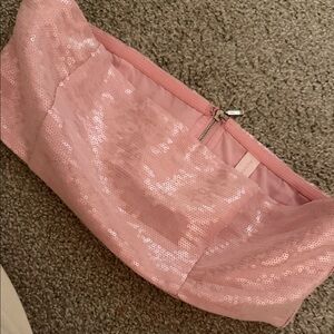 Pink Sequin Crop Top